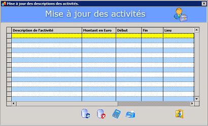Maintenance des activit�s