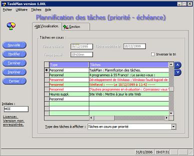 Capture de Taskplan